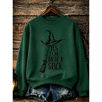 Sweatshirt | Crew Neck, Witch Graphic Design 2