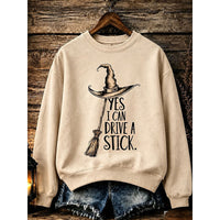 Sweatshirt | Crew Neck, Witch Graphic Design 3