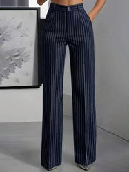 Trousers | High Waist, Pinstripe Detail 1