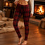 Wearbella High-Waist Thermal Leggings for Women - Warm Plaid Winter Leggings with Brushed Lining 9