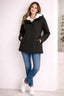 Women’s Hooded Padded Parka Jacket - Black
