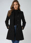 Women’s Button-Front Mid-Length Winter Coat
