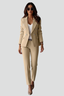 Women’s Double Breasted Blazer and Trouser Suit - Brown