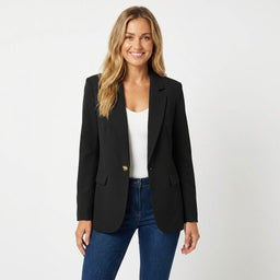 Women's Blazer | Single-Breasted, Notch Lapel Collar 0