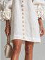 Women’s Ruffle Sleeve Button-Front Mini Dress - view 7