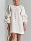 Women’s Ruffle Sleeve Button-Front Mini Dress - view 1