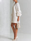 Women’s Ruffle Sleeve Button-Front Mini Dress - view 3