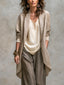 Women’s Draped Duster Jacket Three-Piece Set - view 3