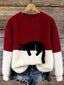 Women’s Cosy Cat Jumper - Red