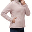 Women’s Zip-Up Fleece Jacket - Pale Rose Grey