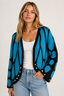 Women’s Butterfly Wing Knit Cardigan - Electric Blue