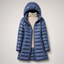 Women’s Lightweight Hooded Long Puffer Coat - Blue