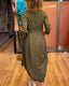 Women’s Round Neck Midi Dress with 3/4 Sleeves - view 3