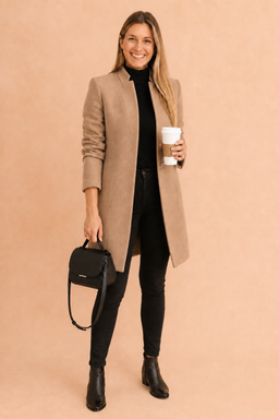 Women's Tailored Coat with Fitted Silhouette