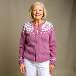 Women’s Dusty Pink Nordic Knitted Cardigan