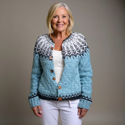 Women’s Cream Snowflake Knitted Cardigan