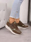 Women’s Side-Zip Cushioned Trainers - Brown