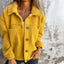 Women’s Teddy Fleece Button Jacket - Mustard