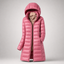 Women’s Lightweight Hooded Long Puffer Coat - Pink