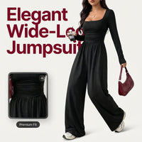 Women’s Square Neck Long Sleeve Wide-Leg Jumpsuit - view 1