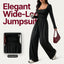 Women’s Square Neck Long Sleeve Wide-Leg Jumpsuit - view 1