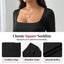 Women’s Square Neck Long Sleeve Wide-Leg Jumpsuit - view 5