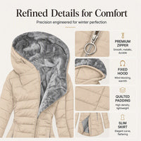 Women’s Quilted Hooded Winter Coat - view 2