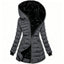 Women’s Quilted Hooded Winter Coat - Light Grey