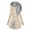 Women’s Quilted Hooded Winter Coat - Apricot-Grey