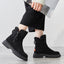 Women’s Faux Fur Lined Side-Zip Ankle Boots - Black