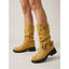 Women’s Buckle Mid Calf Biker Boots