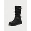 Women’s Buckle Mid Calf Biker Boots