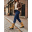 Women’s Buckle Mid Calf Biker Boots