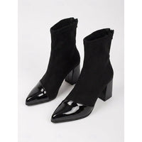 Women’s Cap Toe Chunky Heel Ankle Boots