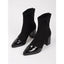 Women’s Cap Toe Chunky Heel Ankle Boots