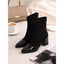 Women’s Cap Toe Chunky Heel Ankle Boots