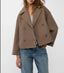 Women’s Cropped Double Breasted Peacoat