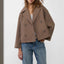 Women’s Cropped Double Breasted Peacoat