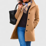 Women’s Double Breasted Wool Blend Peacoat