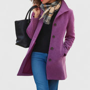 Women’s Double Breasted Wool Blend Peacoat
