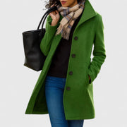 Women’s Double Breasted Wool Blend Peacoat