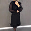 Women’s Embellished Mesh Sleeve Midi Dress
