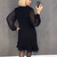 Women’s Embellished Mesh Sleeve Midi Dress