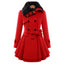 Women’s Fur Collar Flared Wool Blend Coat