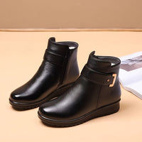 Women’s Fur Lined Buckle Ankle Boots
