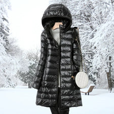 Women’s Longline Hooded Puffer Coat
