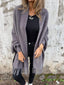 Women’s Longline Shawl Collar Fringe Cardigan