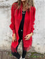 Women’s Longline Shawl Collar Fringe Cardigan