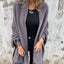Women’s Longline Shawl Collar Fringe Cardigan