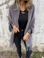 Women’s Longline Shawl Collar Fringe Cardigan